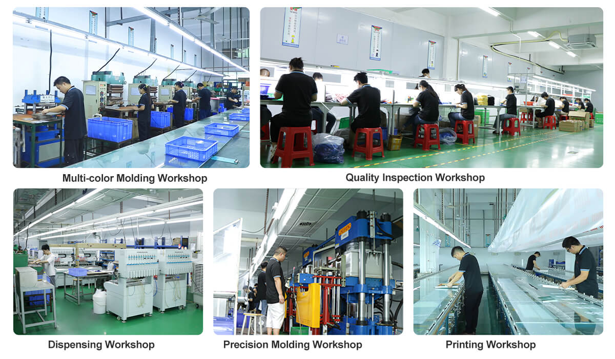 Silicone product manufacturer workshop display